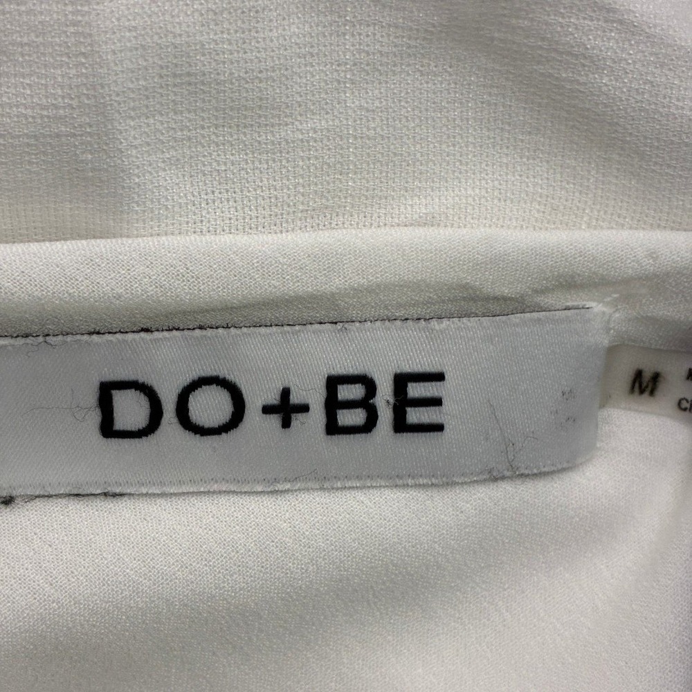 Do+Be One Shoulder Puff Sleeve Solid Crop Top Whi… - image 5